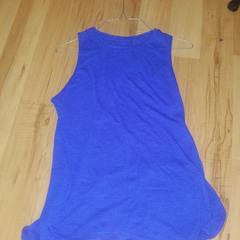 Blue workout tank